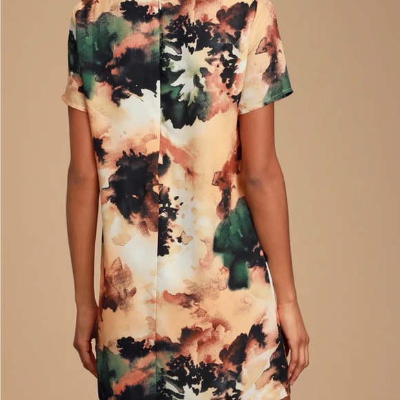 Lulus Camaraderie Orange Print Shift Dress - Picture 2 of 6